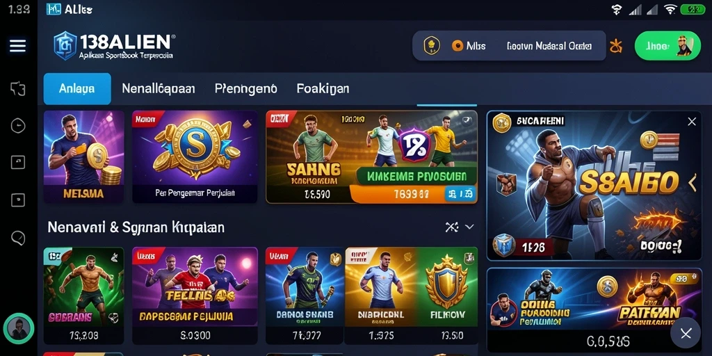 Tampilan gameplay menarik dari aplikasi Sportsbook 138ALIEN.