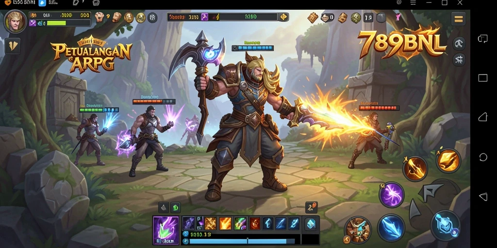 Screenshot gameplay seru dari 789BNL dengan aksi pertarungan ARPG.