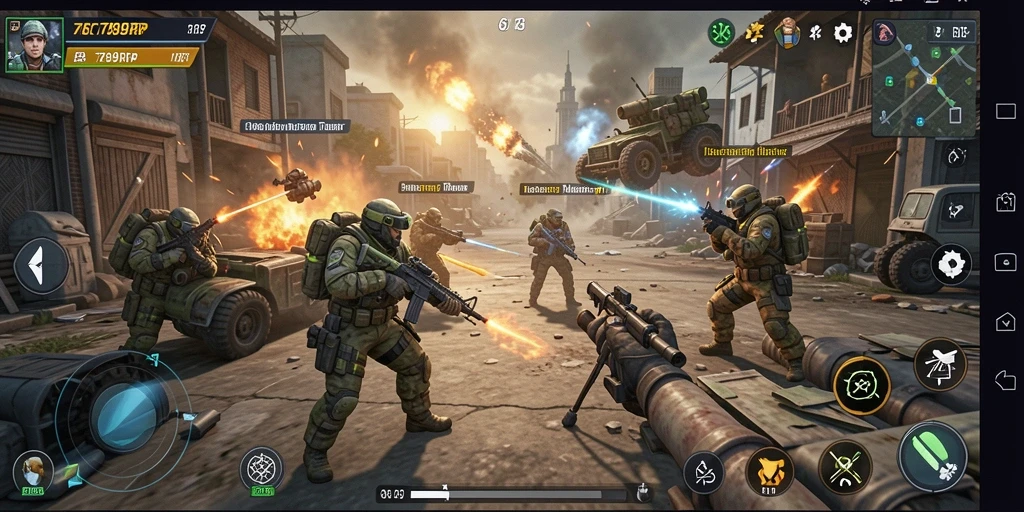 Screenshot gameplay 789RP menunjukkan berbagai pertempuran strategis yang mendebarkan.