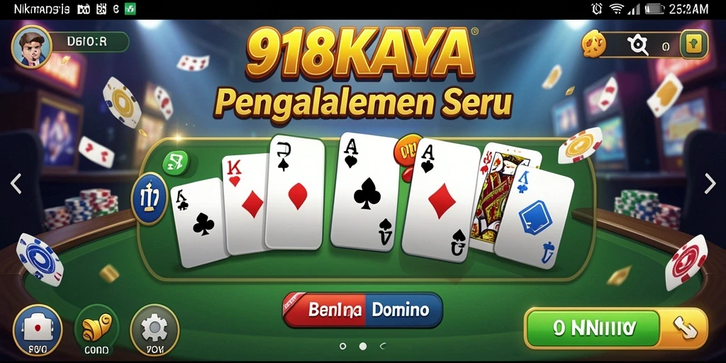 Tampilan menarik dan seru saat bermain Domino di 918KAYA.