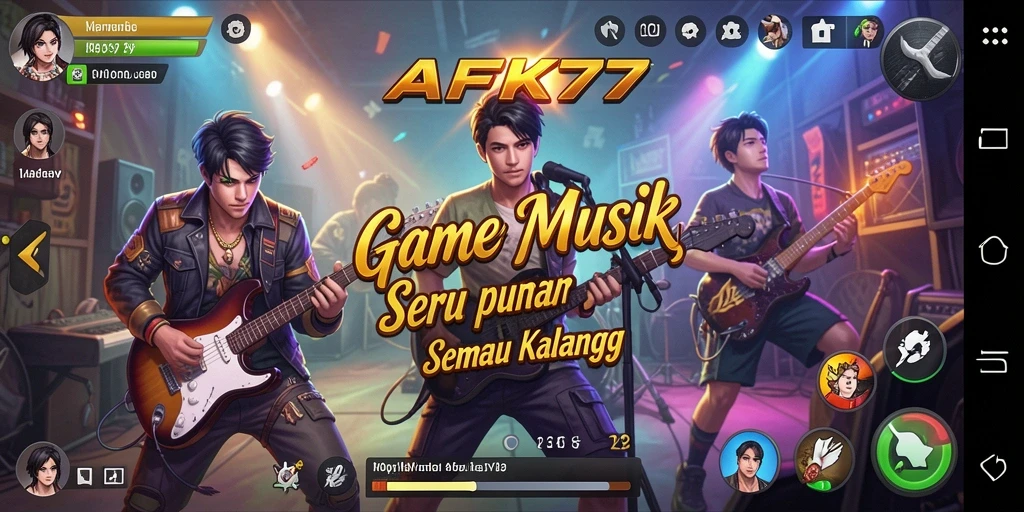 Screenshot AFK77 menampilkan gameplay musik yang mengasyikkan.