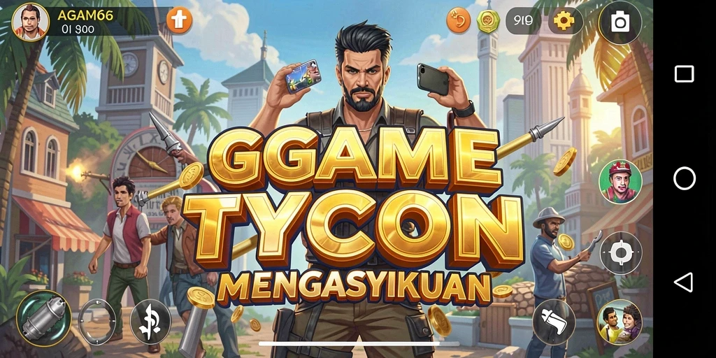 Tangkapan layar gameplay menampilkan suasana manajemen bisnis yang seru.