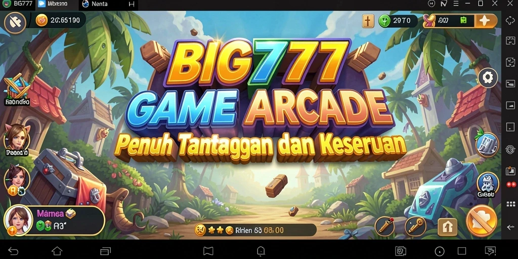 Screenshot utama BIG777 menampilkan aksi gameplay Arcade yang seru.