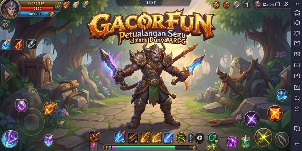 Tampilan menakjubkan dari gameplay GACORFUN di dunia ARPG.
