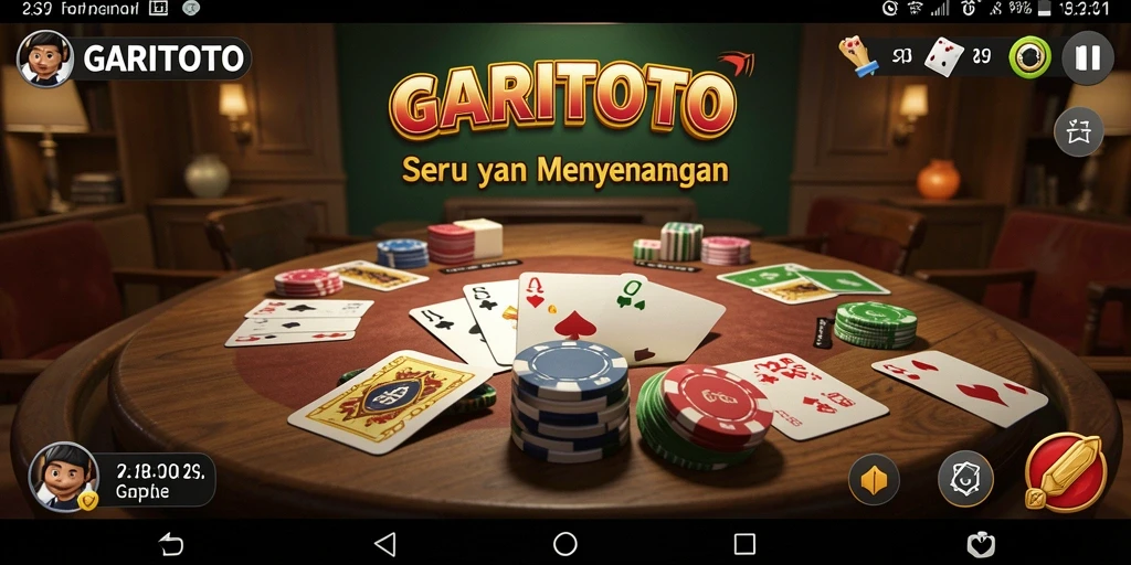 Tampilan gameplay GARITOTO yang menarik dengan fitur Gaple.