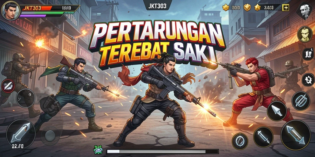 Tampilan aksi menggembirakan dalam pertempuran JKT303 yang intens.