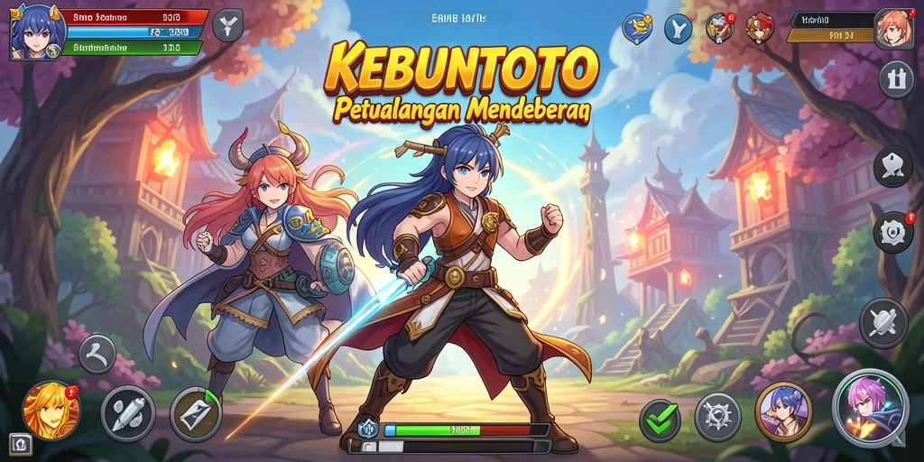 Tangkapan layar dari gameplay KEBUNTOTO menampilkan aksi seru di dunia anime.