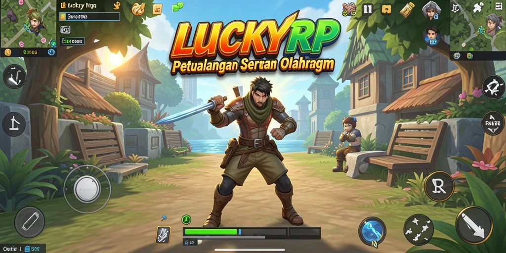 Screenshot gameplay LUCKYRP yang mendebarkan dengan aksi olahraga yang seru.