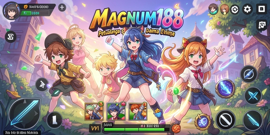 Tampilan gameplay seru dalam MAGNUM188 dengan karakter anime favorit.