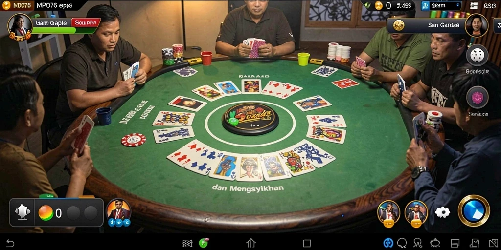 Tampilan gameplay seru dan kompetitif Gaple di MPO76.