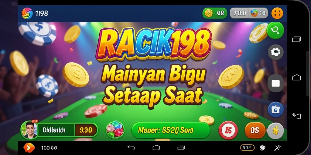 Layar gameplay seru di RACIK198 dengan pengalaman Bingo menarik.