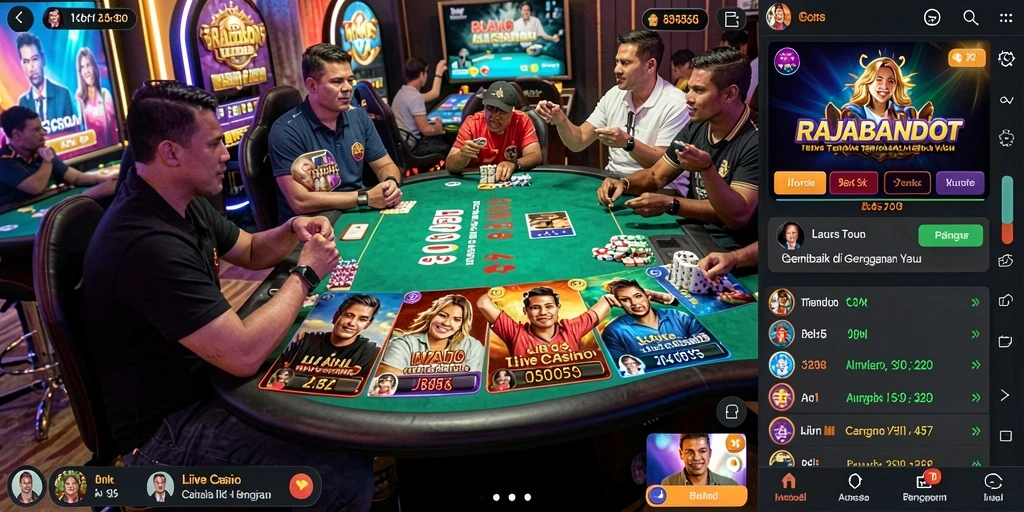 Tampilan gameplay Live Casino yang menarik dan interaktif.