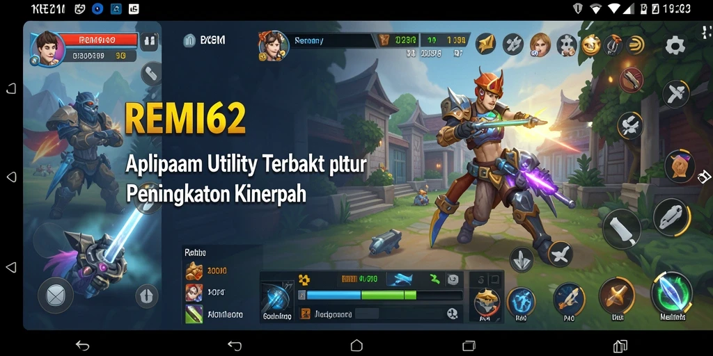 Tampilan antarmuka pengguna aplikasi REMI62 dengan fitur-fitur Utility yang menarik.