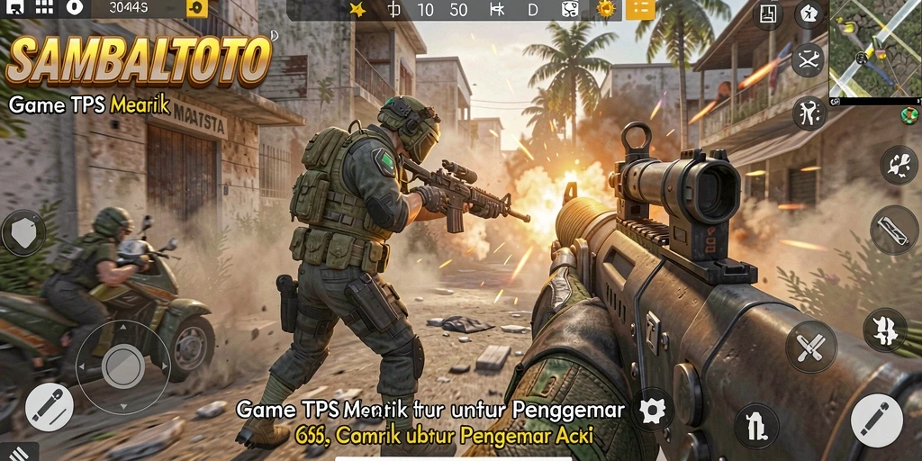 Tampilan gameplay seru dari SAMBALTOTO yang penuh aksi TPS.
