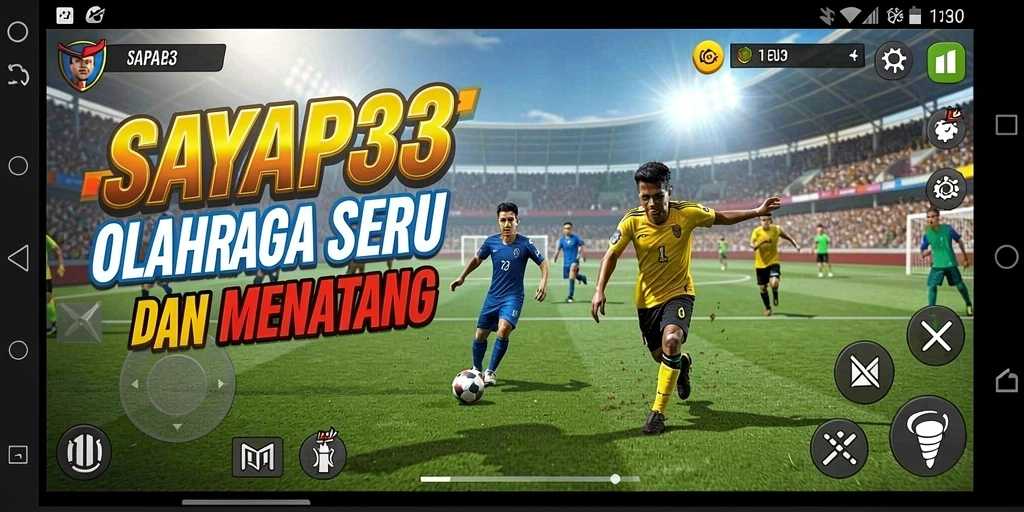 Tampak aksi mendebarkan dari permainan olahraga di SAYAP33.