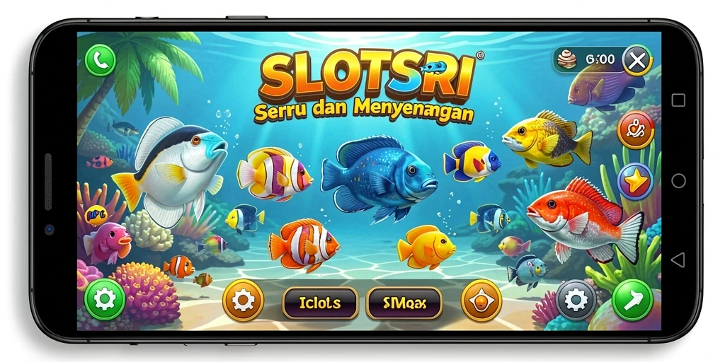 Tangkapan layar gameplay menarik dari SLOTSRI saat menembak ikan.