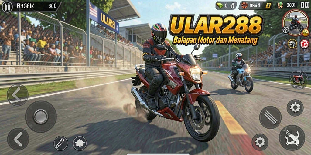 Tangkapan layar ULAR288 menunjukkan aksi balapan motor yang mendebarkan.