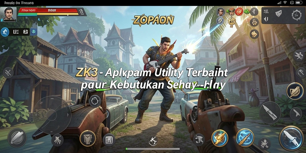 Tampilan utama ZK3 dengan berbagai fitur yang mudah diakses.